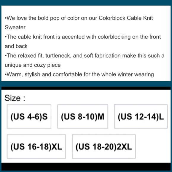 💙2 MEDIUMS Left: Gray & Blue Cable Knit Sweater - Picture 4 of 6